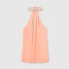 Mini-robe torsadée ornée de perles Mini-robe torsadée ornée de perles