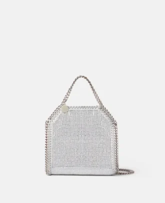 Mini sac cabas Falabella en maille cristal