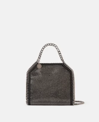 Mini sac cabas Falabella en maille cristal