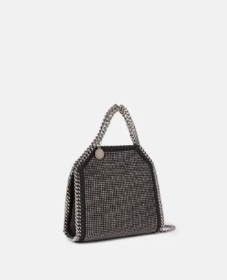 Mini sac cabas Falabella en maille cristal