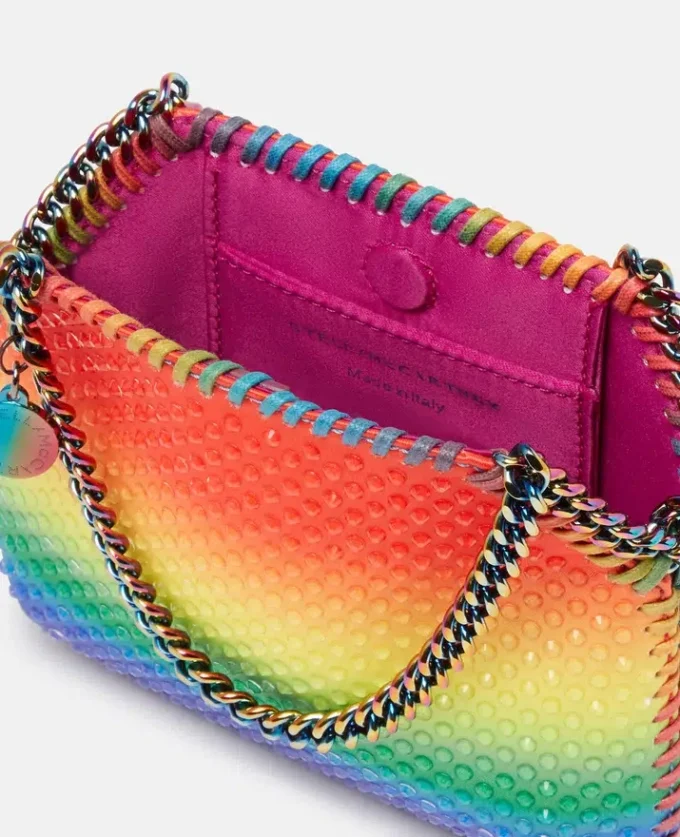 Mini sac fourre-tout Falabella Rainbow Crystal Dégradé Mini sac fourre-tout Falabella Rainbow Crystal Dégradé