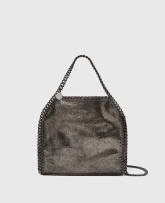 Mini sac fourre-tout métallisé Falabella