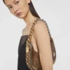 Mini sac hobo Frayme métallisé à fermeture zippée Mini sac hobo Frayme métallisé à fermeture zippée