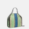 Mini sac à main Falabella en coton crocheté rayé Mini sac à main Falabella en coton crocheté rayé