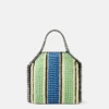 Mini sac à main Falabella en coton crocheté rayé Mini sac à main Falabella en coton crocheté rayé