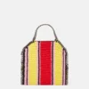 Mini sac à main Falabella en coton crocheté rayé Mini sac à main Falabella en coton crocheté rayé