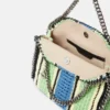Mini sac à main Falabella en coton crocheté rayé Mini sac à main Falabella en coton crocheté rayé