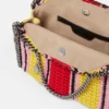 Mini sac à main Falabella en coton crocheté rayé Mini sac à main Falabella en coton crocheté rayé