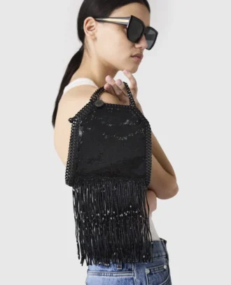 Mini sac à main Falabella à franges et paillettes en édition limitée