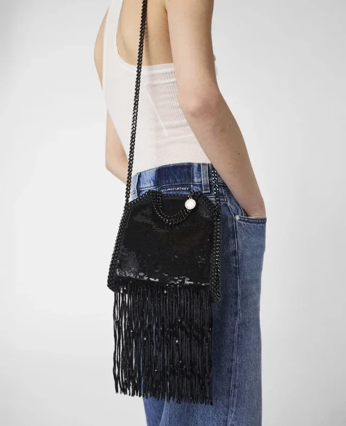 Mini sac à main Falabella à franges et paillettes en édition limitée Mini sac à main Falabella à franges et paillettes en édition limitée