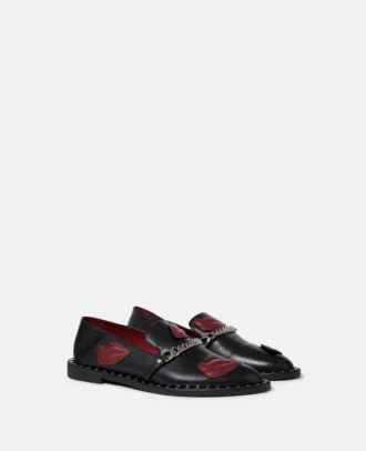 Mocassins Falabella avec appliqué lèvres