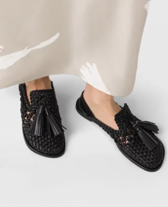 Mocassins Ryder à pompons tissés