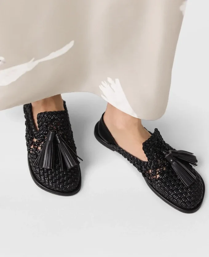 Mocassins Ryder à pompons tissés Mocassins Ryder à pompons tissés