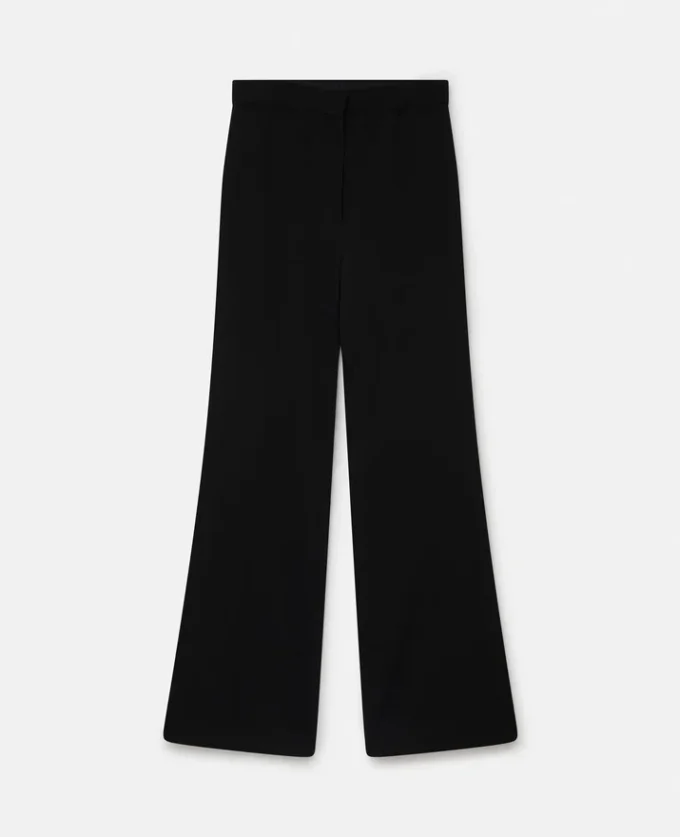 Pantalon ajusté en flanelle de laine Pantalon ajusté en flanelle de laine