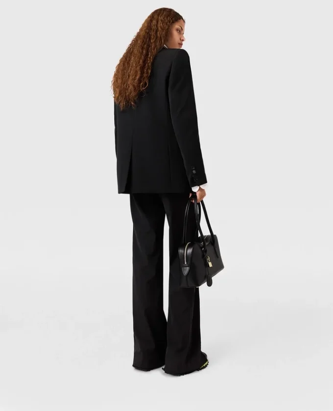 Pantalon ajusté en flanelle de laine Pantalon ajusté en flanelle de laine