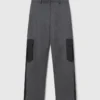 Pantalon cargo ample à empiècements