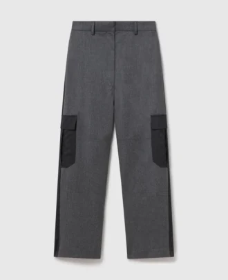 Pantalon cargo ample à empiècements