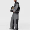 Pantalon cargo ample à empiècements