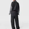 Pantalon cargo ample à empiècements