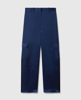 Pantalon cargo oversize en satin