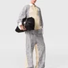 Pantalon cargo oversize à rayures mixtes Pantalon cargo oversize à rayures mixtes