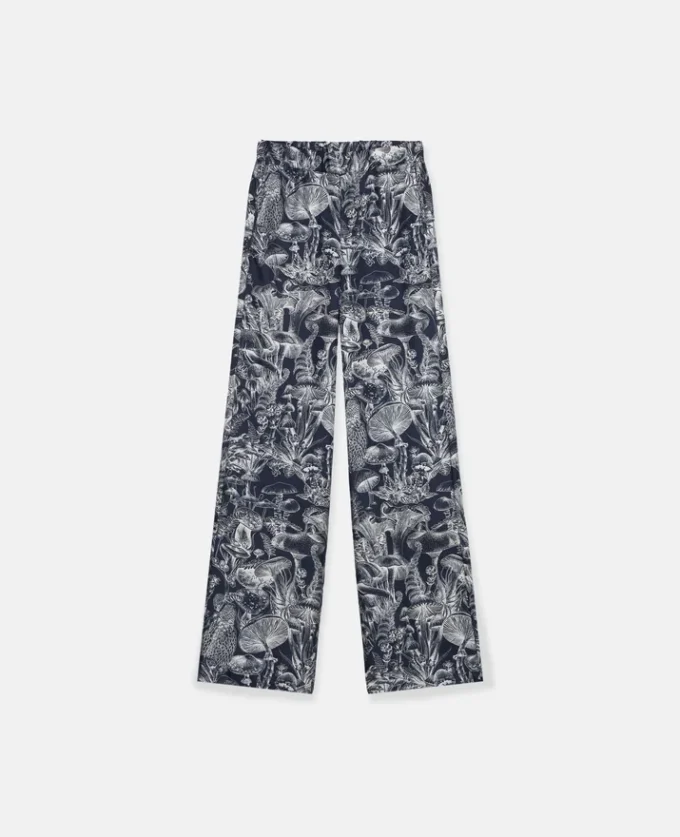 Pantalon de pyjama en soie imprimé Fungi Forest Pantalon de pyjama en soie imprimé Fungi Forest