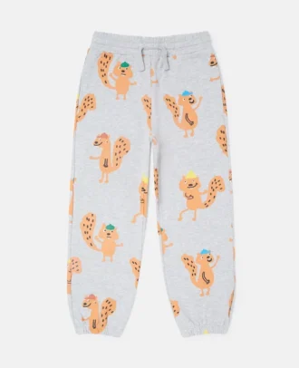 Pantalon de survêtement à cordon coulissant et imprimé écureuil