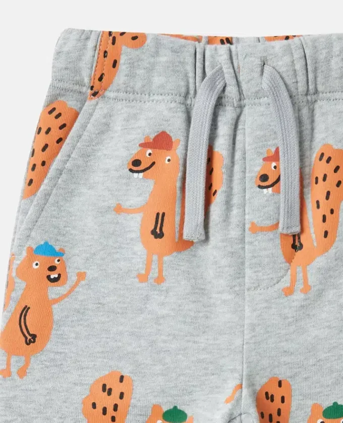 Pantalon de survêtement à cordon coulissant et imprimé écureuil Pantalon de survêtement à cordon coulissant et imprimé écureuil