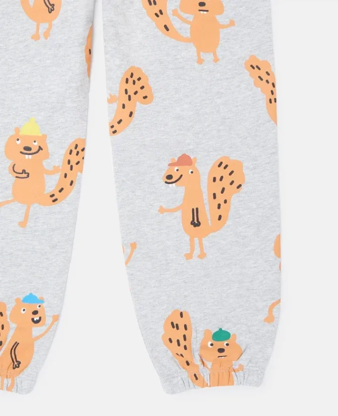 Pantalon de survêtement à cordon coulissant et imprimé écureuil Pantalon de survêtement à cordon coulissant et imprimé écureuil