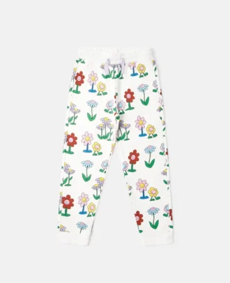 Pantalon de survêtement à cordon coulissant et imprimé floral