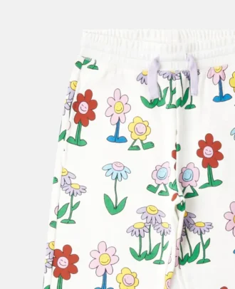 Pantalon de survêtement à cordon coulissant et imprimé floral