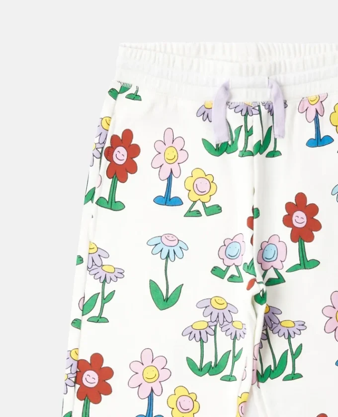 Pantalon de survêtement à cordon coulissant et imprimé floral Pantalon de survêtement à cordon coulissant et imprimé floral