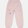 Pantalon de survêtement à cordon coulissant et logo brodé Pantalon de survêtement à cordon coulissant et logo brodé