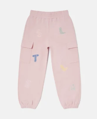 Pantalon de survêtement à cordon coulissant et logo brodé