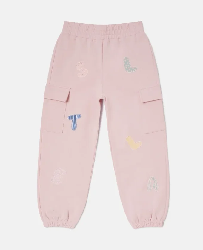 Pantalon de survêtement à cordon coulissant et logo brodé Pantalon de survêtement à cordon coulissant et logo brodé