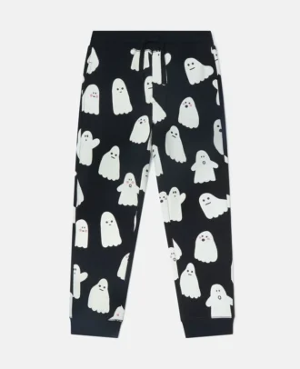 Pantalon de survêtement à cordon coulissant imprimé fantôme