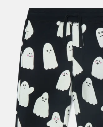Pantalon de survêtement à cordon coulissant imprimé fantôme