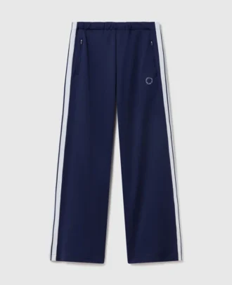 Pantalon de survêtement à double bande et taille élastiquée
