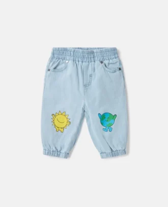 Pantalon de survêtement en jean avec motif Earth Friends