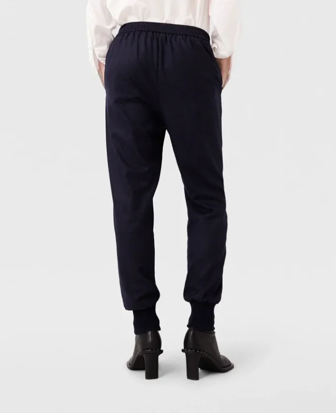 Pantalon de survêtement en laine élastiqué Pantalon de survêtement en laine élastiqué