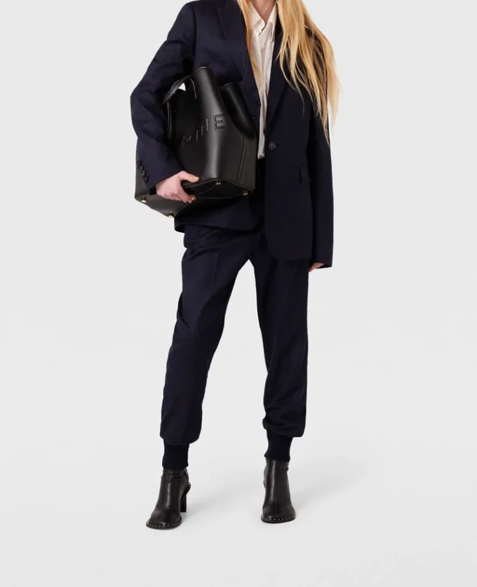 Pantalon de survêtement en laine élastiqué Pantalon de survêtement en laine élastiqué