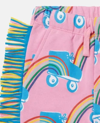 Pantalon de survêtement à franges imprimé arc-en-ciel Rollerskate