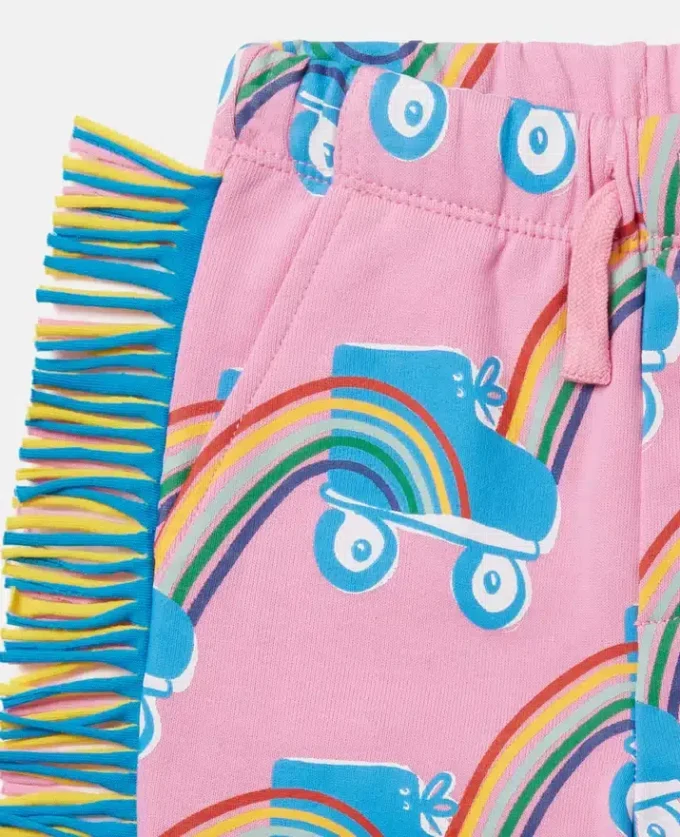 Pantalon de survêtement à franges imprimé arc-en-ciel Rollerskate Pantalon de survêtement à franges imprimé arc-en-ciel Rollerskate