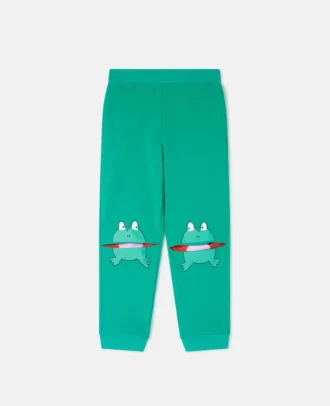 Pantalon de survêtement élastiqué à motif grenouille