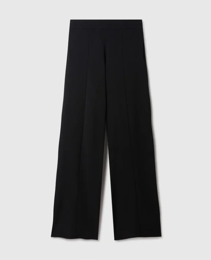 Pantalon droit en maille compacte