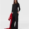 Pantalon droit en maille compacte