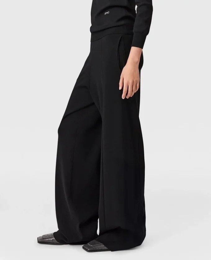 Pantalon droit en maille compacte