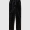 Pantalon droit à motif crocodile en relief Pantalon droit à motif crocodile en relief