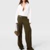 Pantalon droit à pinces Pantalon droit à pinces
