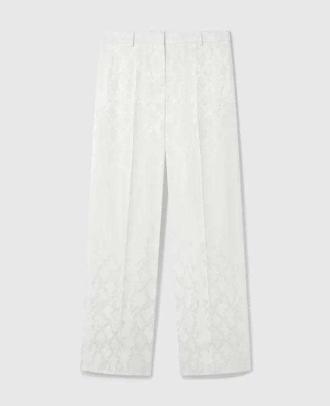 Pantalon droit à plis imprimé serpent Pantalon droit à plis imprimé serpent